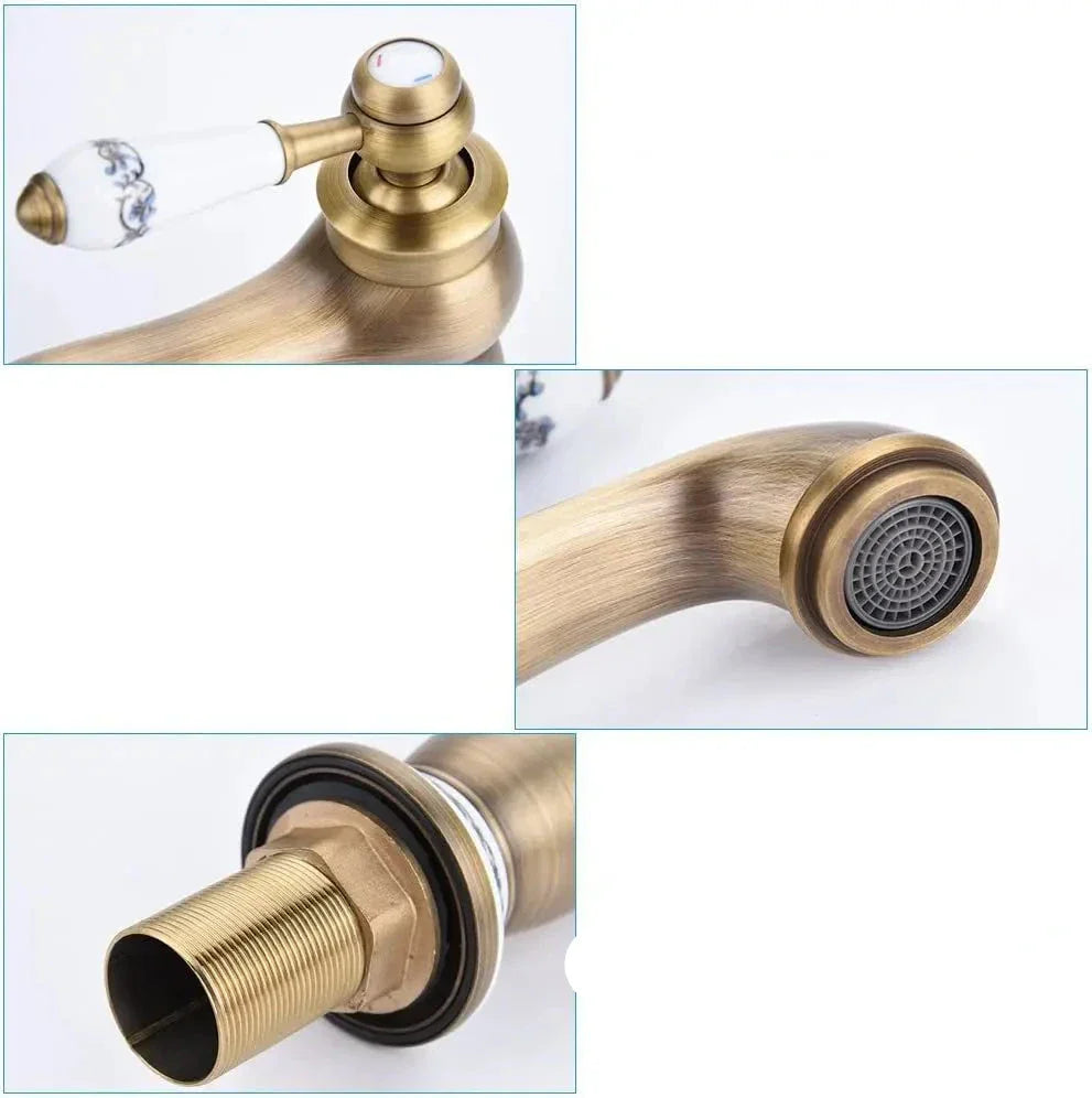 EleganzaBrass - Luksus håndvaskarmatur i antik bronze