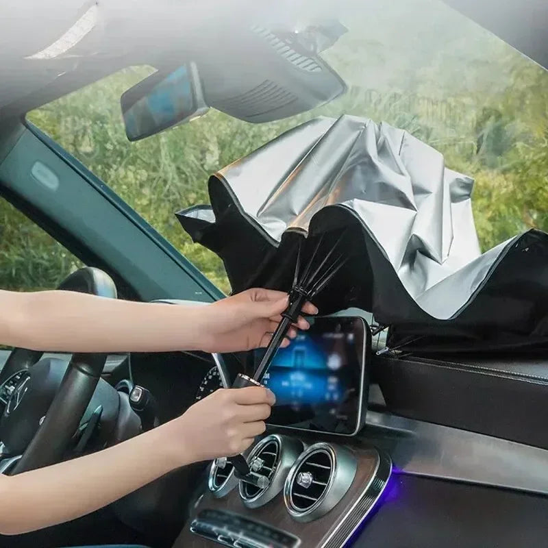 Bilsolskærm | UV- & Varmebeskyttelse | Foldbar & Kompakt | Til SUV & Hatchback