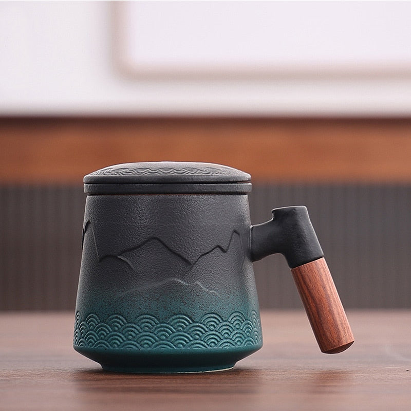 TeaEssence - Keramisk tekop med te-infuser og låg
