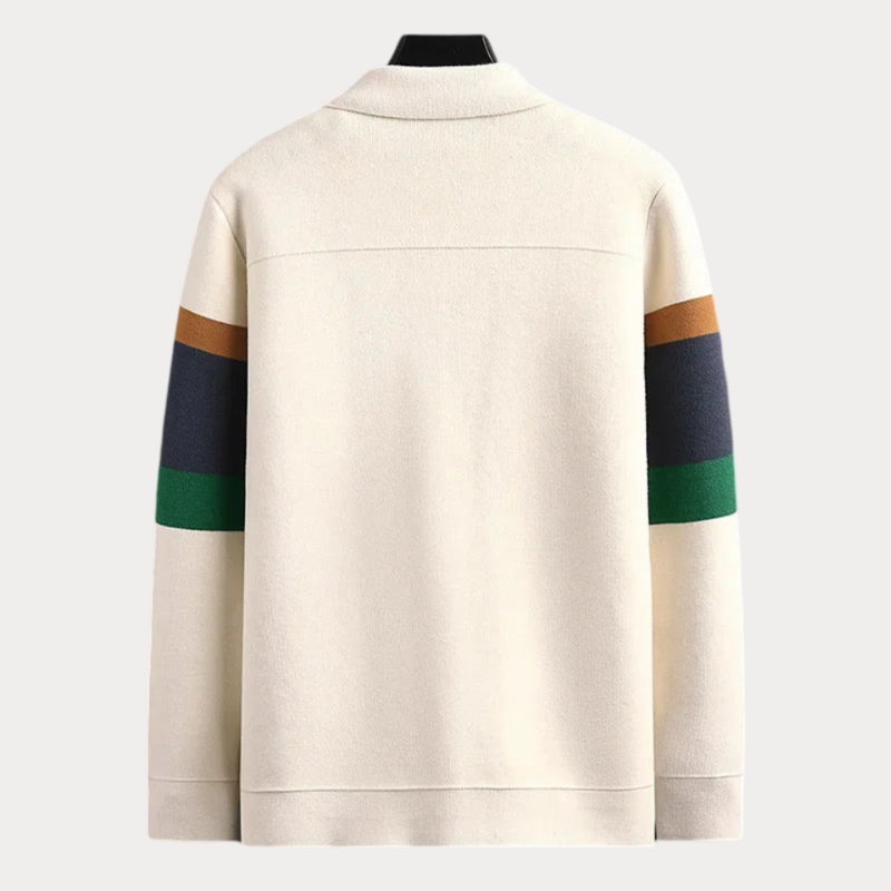 Niko - Flerfarvet, løs cardigan til mænd
