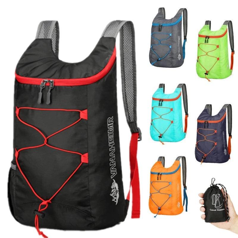 Opvouwbare Rugzak 20L | Ultralicht & Waterdicht | Outdoor Sporttas voor Wandelen, Kamperen & Reizen