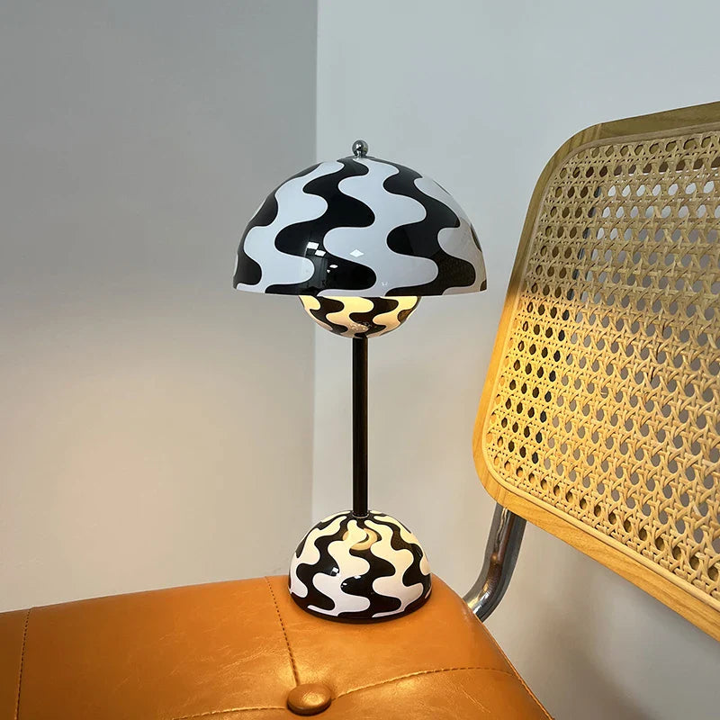Moderne Draadløse Paddestoel Bordlampe – Dimbart, Snoerfri, Indendørs og Udendørs Belysning, Elegant Design-2