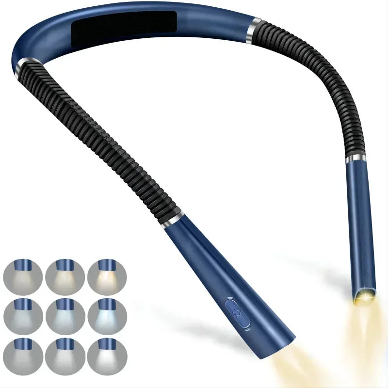 Fleksibel Halslæselampe | Handsfree LED Boglys | USB Opladbar & Bærbar