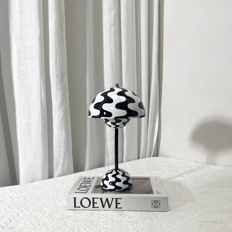 Moderne Draadløse Paddestoel Bordlampe – Dimbart, Snoerfri, Indendørs og Udendørs Belysning, Elegant Design-5