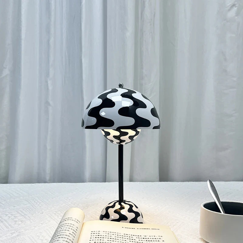Moderne Draadløse Paddestoel Bordlampe – Dimbart, Snoerfri, Indendørs og Udendørs Belysning, Elegant Design-6