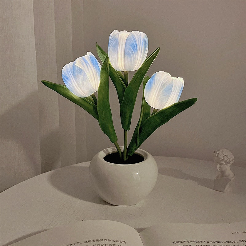 Variant image for Elegant Tulp Nachtlicht med LED Belysning – Varmebestandigt Skum og Tekstil til Hyggelig Atmosfære-7