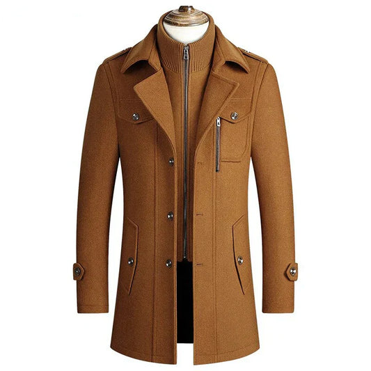 KraveElegance - Trenchcoat med åben krave