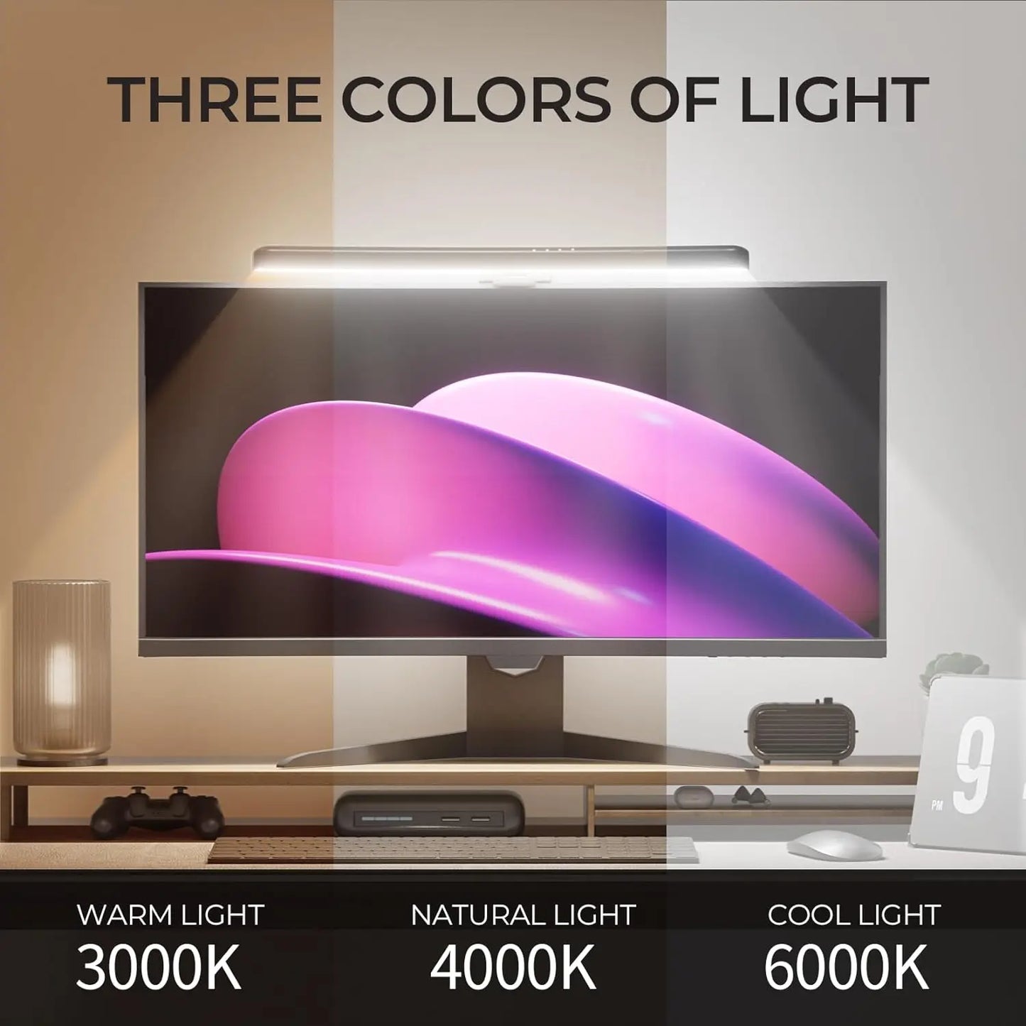 Monitor Light Bar Curved with RGB Backlight Computer Screen Lamp Eye Caring Touch Atmosphere Lights For Gaming Room Decoration