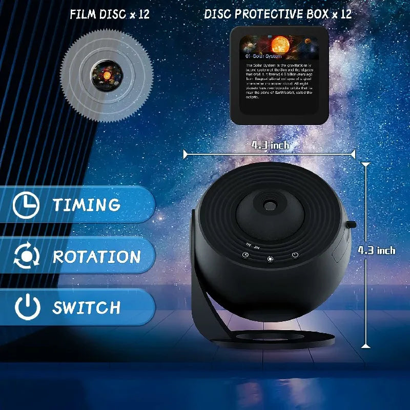 GalaxyGlow - 360° planetarieprojektor | Forbedret afslapning og afstresning