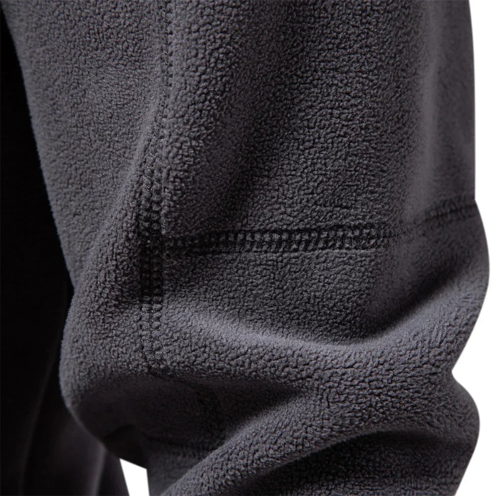 ArneWarmth - Fleeceforet sweatshirt med høj krave og justerbar kant