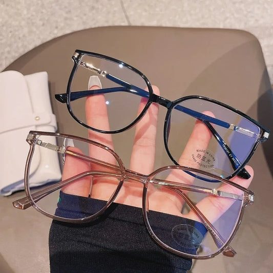 Mode læsebrille +100 til +400 med anti-blåt lys filter – Ovalt design til damer & unisex
