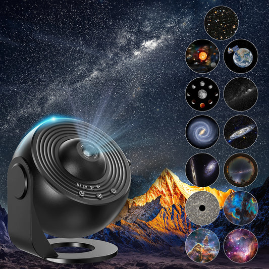 Galaxy Planetarium Projektor – 13-i-1 Stjernehimmel & Univers Projektion, HD, Timer, Børne-natlampe & Dekoration