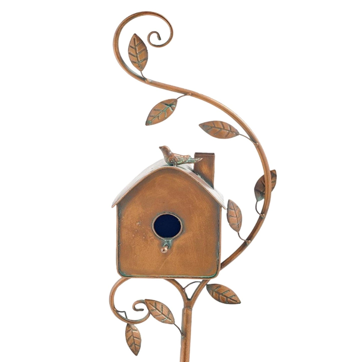 Variant image for Metal Kunst Fuglehus til Haven - Unik Dekoration og Sikker Tilflugtssted for Fugle, Holdbart Design med Naturlig Patina-4