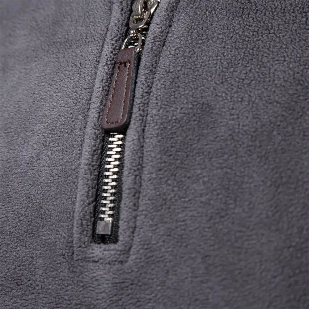 ArneWarmth - Fleeceforet sweatshirt med høj krave og justerbar kant