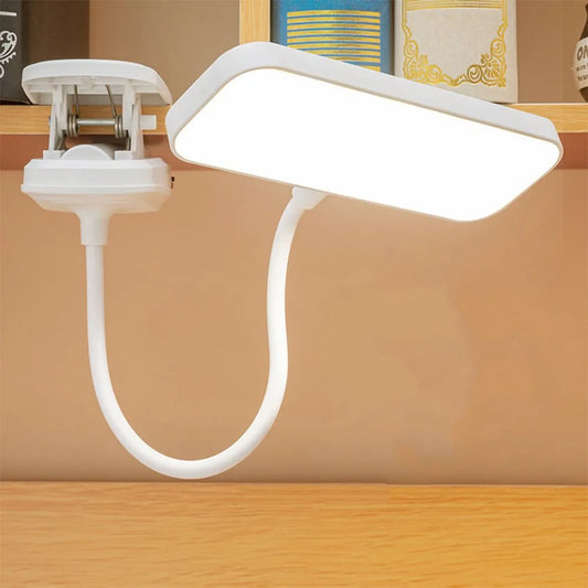 360° Fleksibel LED Bordlampe | USB Dæmpbar m. Klemme | Øjenbeskyttelse til Læsning & Arbejde