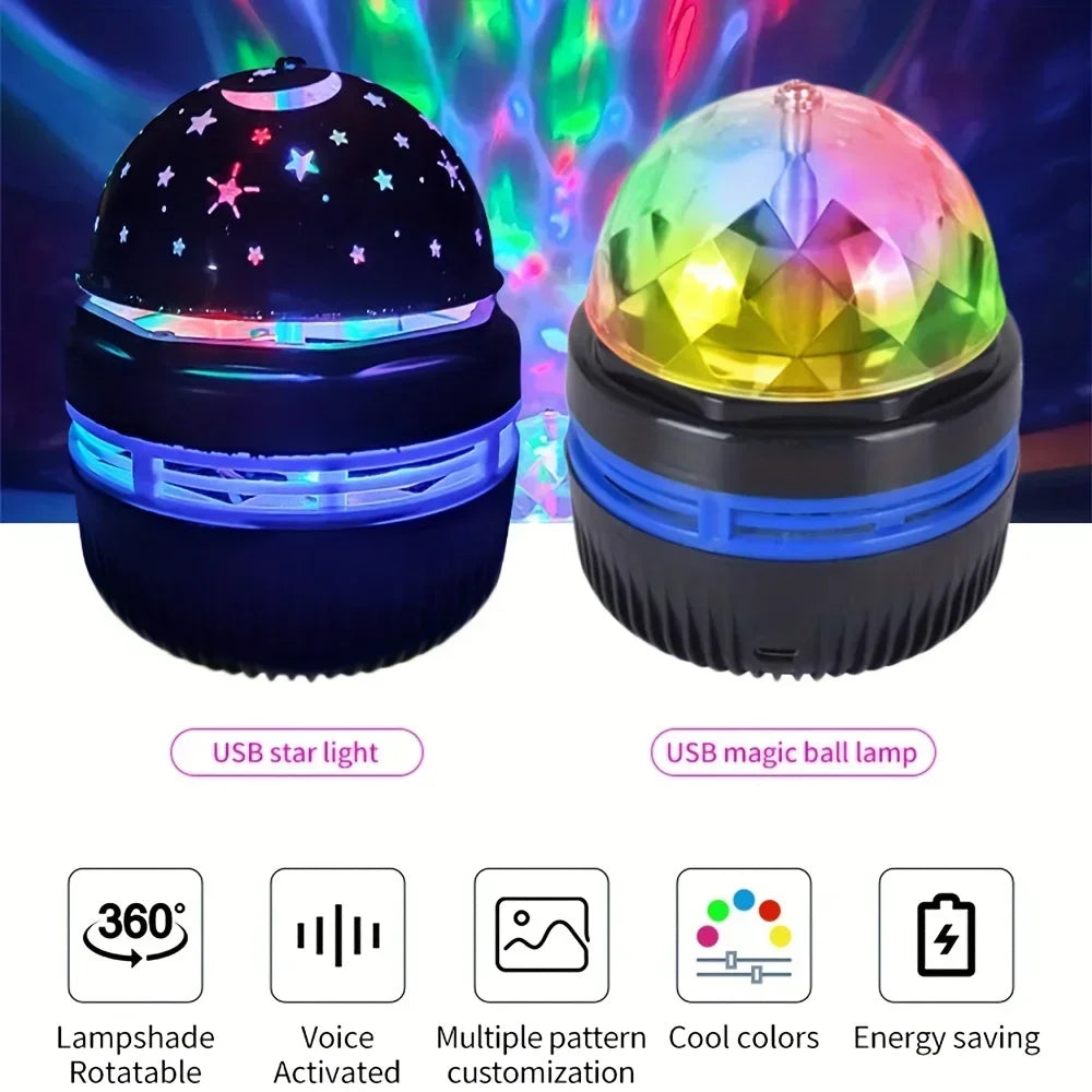 Galaxy Stjernehimmel LED Projektor – USB-drevet med fjernbetjening, natlys & stemningslys