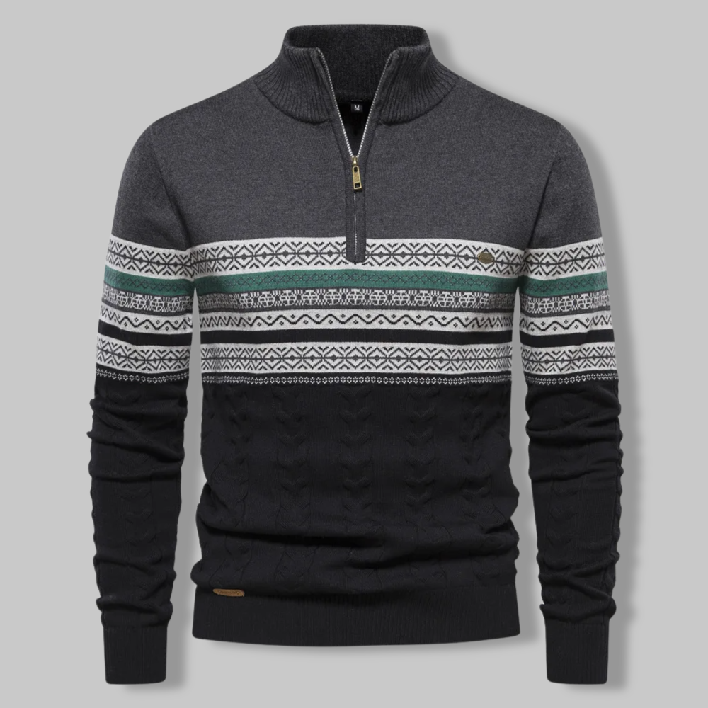 Torin - Everest-pullover med kvart lynlås til mænd, stilfuld og komfortabel