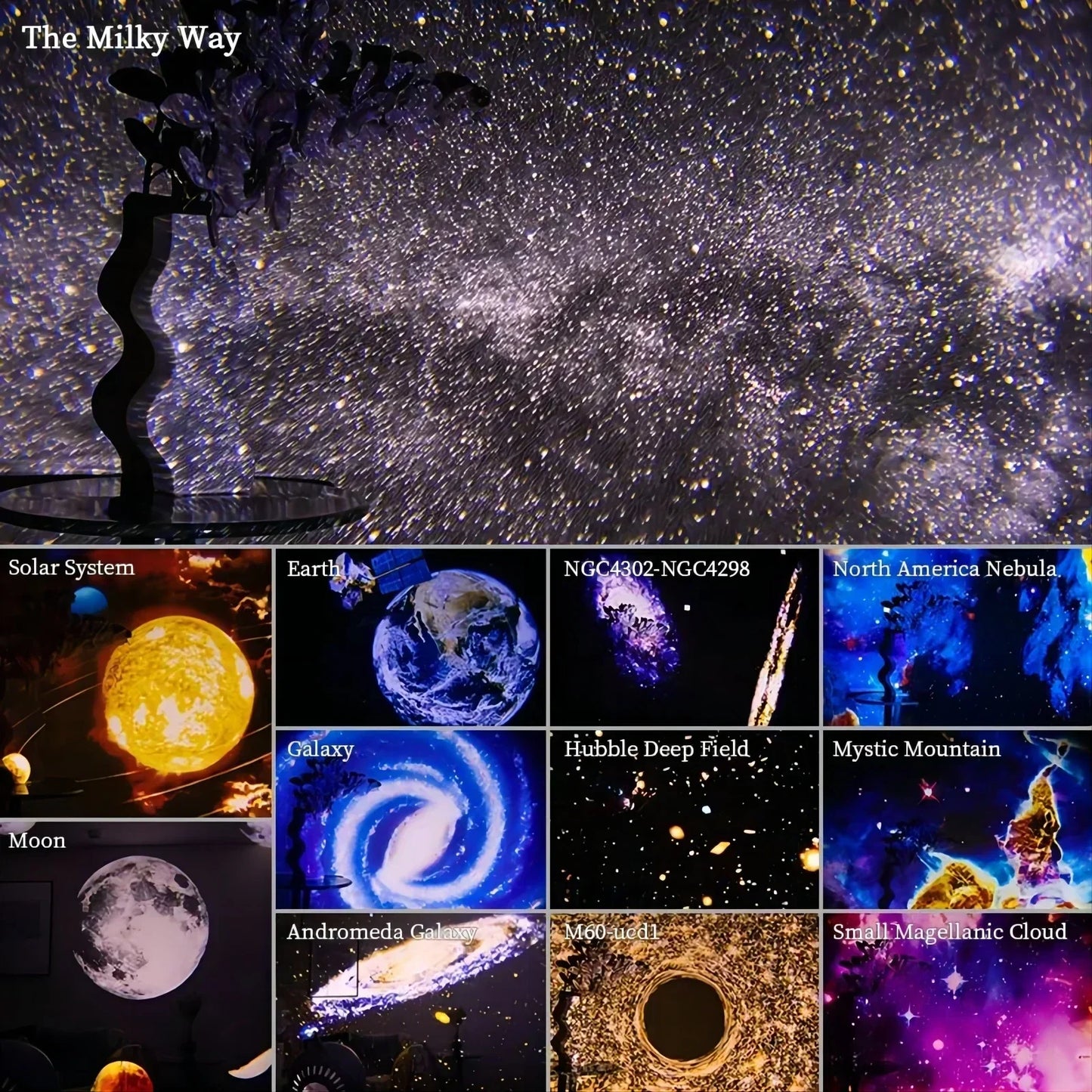 GalaxyGlow - 360° planetarieprojektor | Forbedret afslapning og afstresning