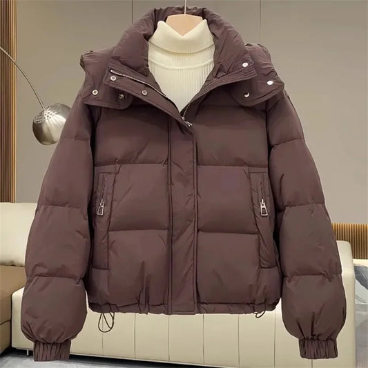 Zoe - Pufferjakke til kvinder med hætte og lynlås | Vinterjakke til kvinder med stil og komfort