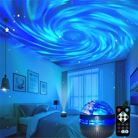 Galaxy Stjernehimmel LED Projektor – USB-drevet med fjernbetjening, natlys & stemningslys
