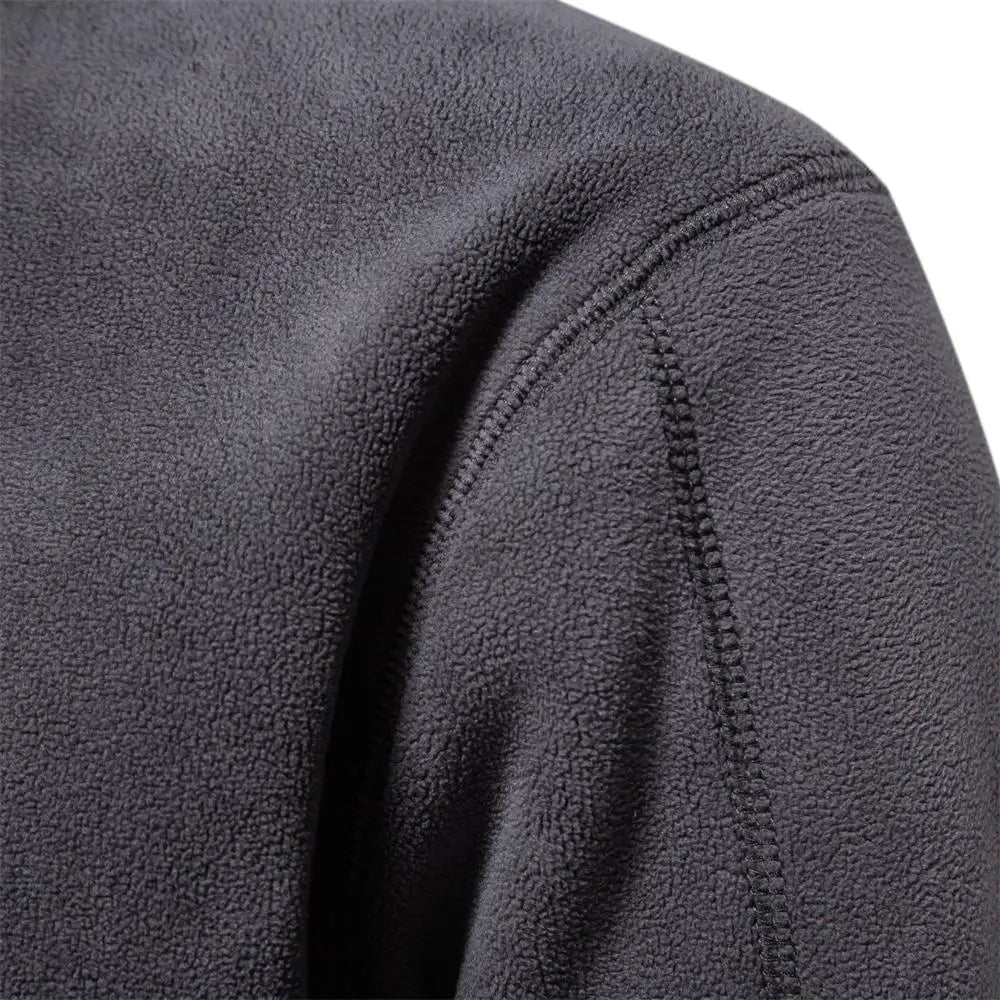ArneWarmth - Fleeceforet sweatshirt med høj krave og justerbar kant