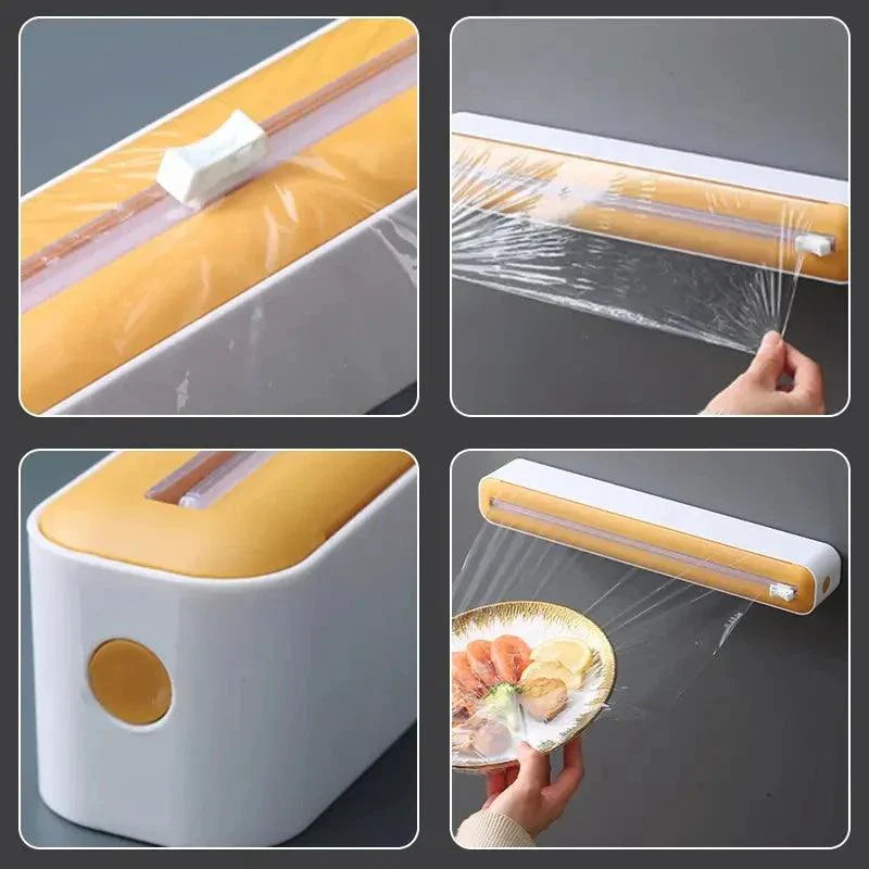Plastisk Filmdispenser til Aluminiumfolie og Bagpapir – Effektiv Køkkenredskab med Justerbar Størrelse-5