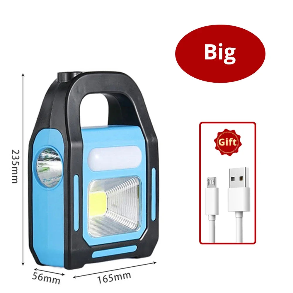 VoltLamp | Genopladelig USB-campinglygte - bærbart LED-lys og nødoplader til udendørs eventyr