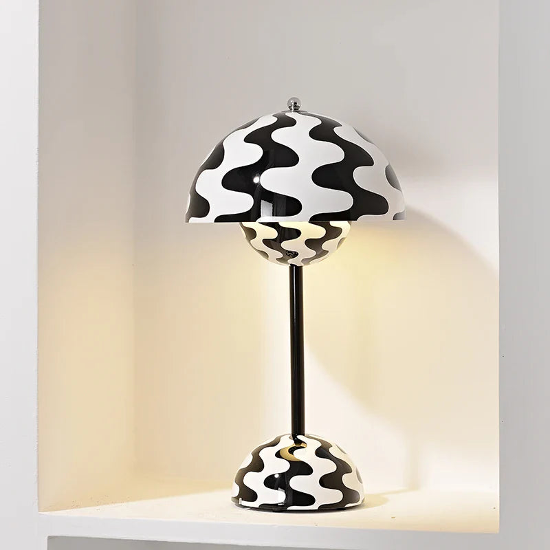 Moderne Draadløse Paddestoel Bordlampe – Dimbart, Snoerfri, Indendørs og Udendørs Belysning, Elegant Design-4