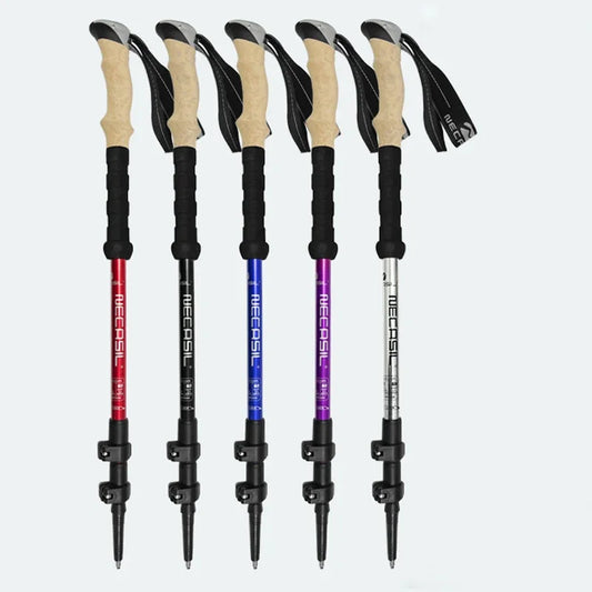 2 stk. Trekking- & Vandrestave | Ultralette & Justerbare | Aluminium med Quick Lock & Anti-Shock