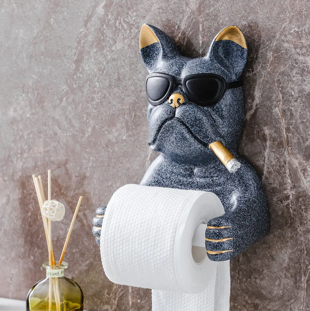 WuffiCare - Design toiletrulleholder | Hygiejnisk papirlommetørklædeæske i hundeform