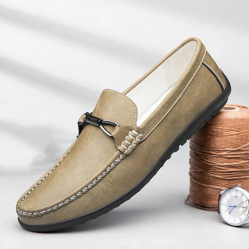 Oliver - Klassiske håndlavede loafers med dekorative syninger til hverdagsbrug