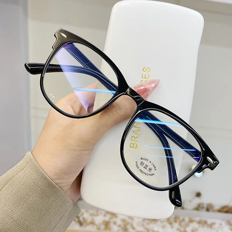 Briller mod Nærsynethed | Transparente Linser | Unisex Stel i Sort
