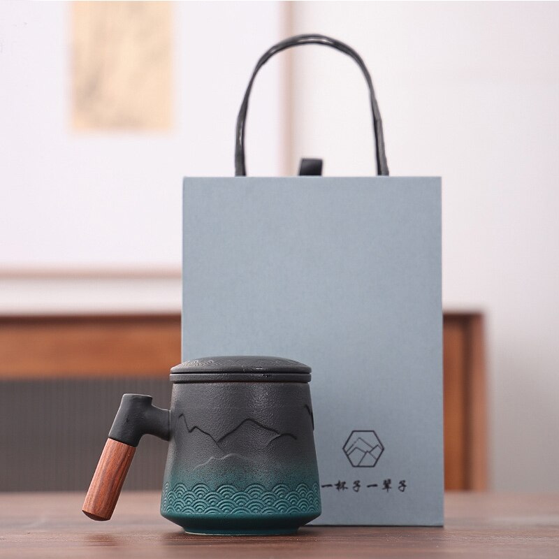TeaEssence - Keramisk tekop med te-infuser og låg