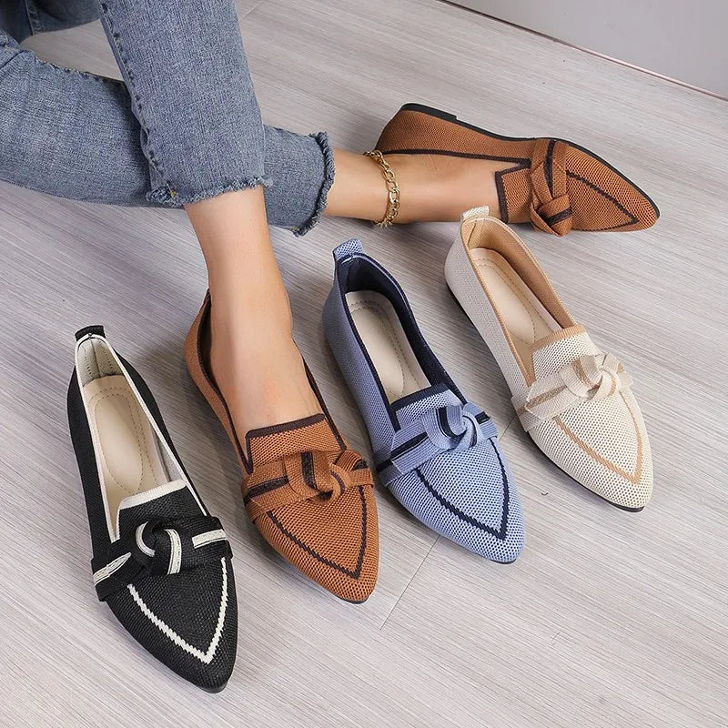 Harper - Slip-on med sommerfugleknude og justerbar rem