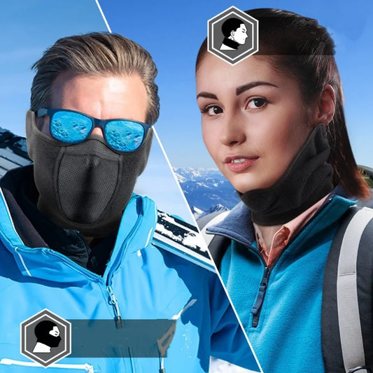 Varm Hals- & Ansigtsskjold med Ørebeskytter | Vind- & Åndbar | Perfekt til Ski, Cykling & Vintertræning