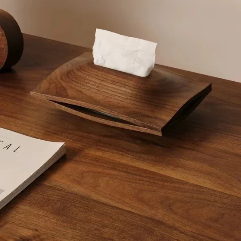 Tissura - Papirlommetørklædeæske i høj kvalitet lavet af fyrretræ, minimalistisk design