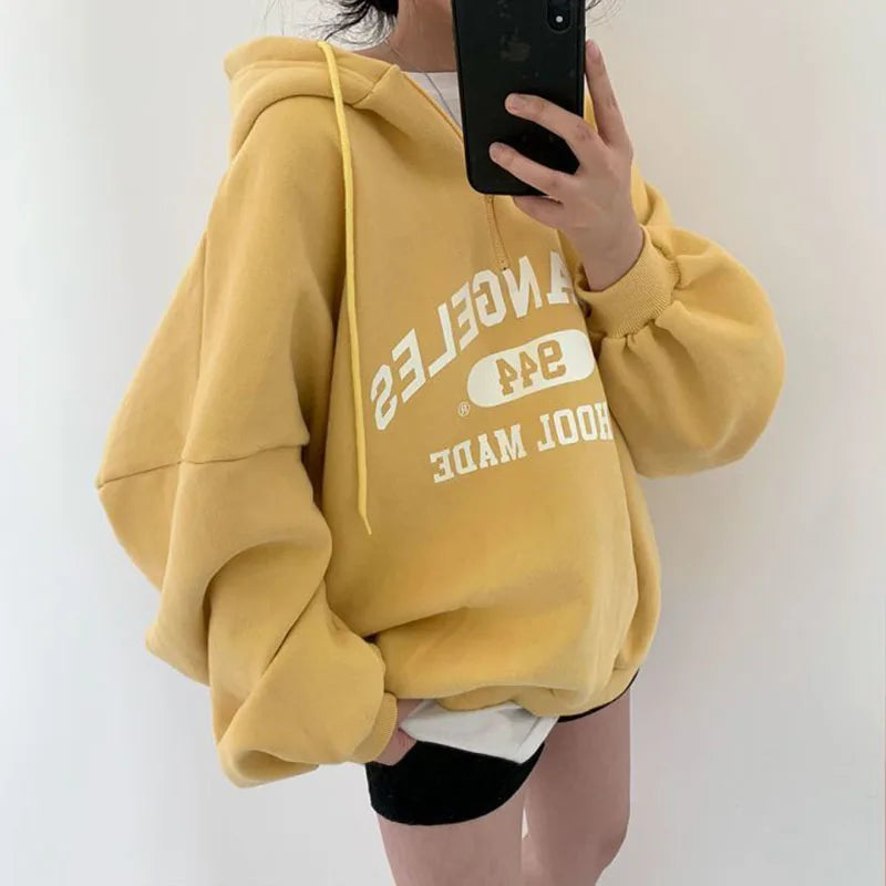 Amara - Casual oversized beige hættetrøje til kvinder | Perfekt til afslappede dage
