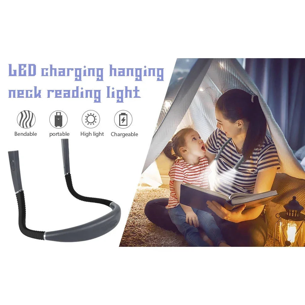 Fleksibel Halslæselampe | Handsfree LED Boglys | USB Opladbar & Bærbar