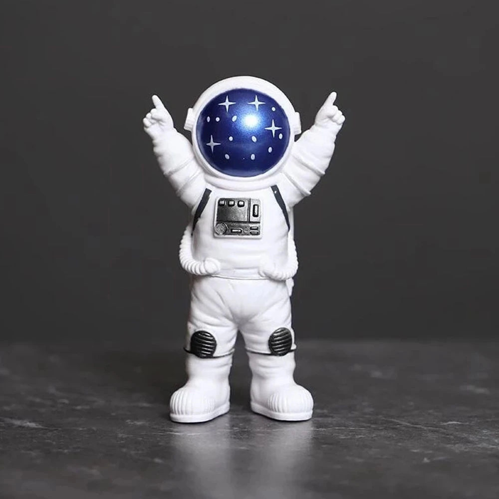 Astronaut Figur | Håndlavet Harsskulptur | Dekoration & Samleobjekt | Til Børn & Voksne