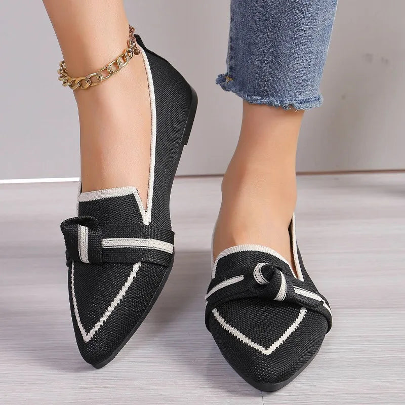 Harper - Slip-on med sommerfugleknude og justerbar rem
