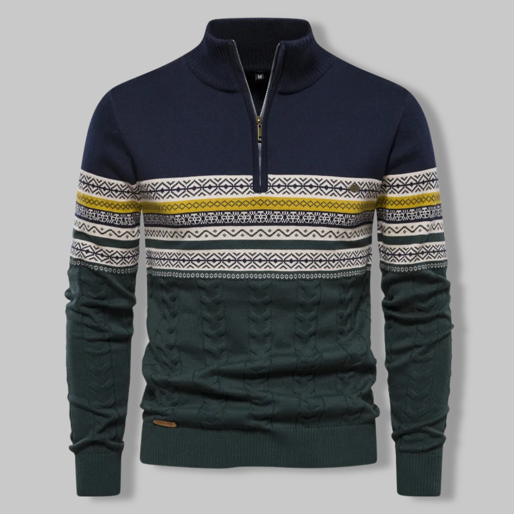 Torin - Everest-pullover med kvart lynlås til mænd, stilfuld og komfortabel