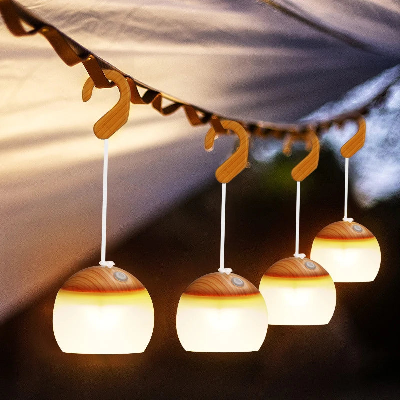 Retro Camping Lanterne til Udendørs Brug – USB Opladbar, Bærbar og Kompakt Udelampe med Lang Batterilevetid-2