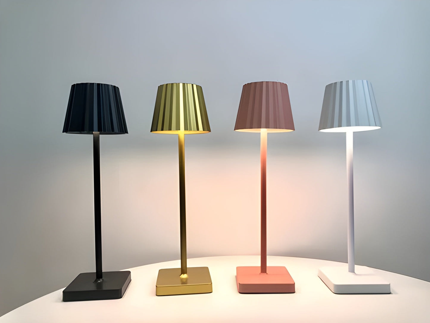 Dimbare Touch Bordlampe – Vandtæt, Genopladelig med Berøringskontrol og Aluminiumlegering, 10x37,5 cm-5