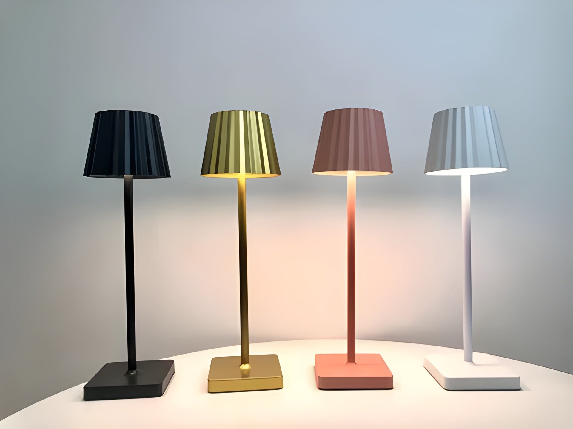 Dimbare Touch Bordlampe – Vandtæt, Genopladelig med Berøringskontrol og Aluminiumlegering, 10x37,5 cm-5