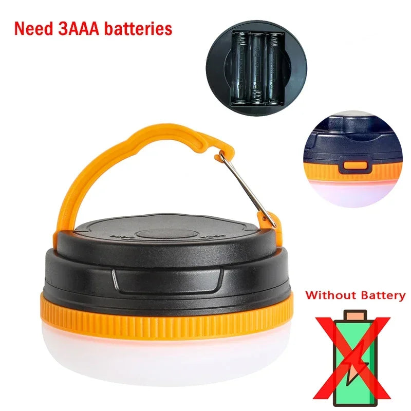 Camping Lanterne 10W | USB Opladbar | 1800mAh Batteri | COB + LED | Hængende & Magnetisk