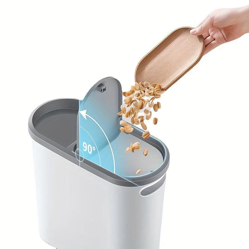 10L Affaldscontainer med Låg – Pladsbesparende og Støjsvag Design til Badeværelse-4
