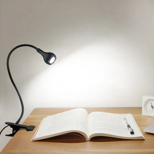 5V USB Bordlampe med Klip | Fleksibel LED Læselampe til Soveværelse & Kontor
