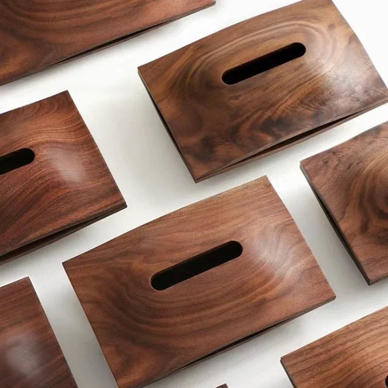Tissura - Papirlommetørklædeæske i høj kvalitet lavet af fyrretræ, minimalistisk design