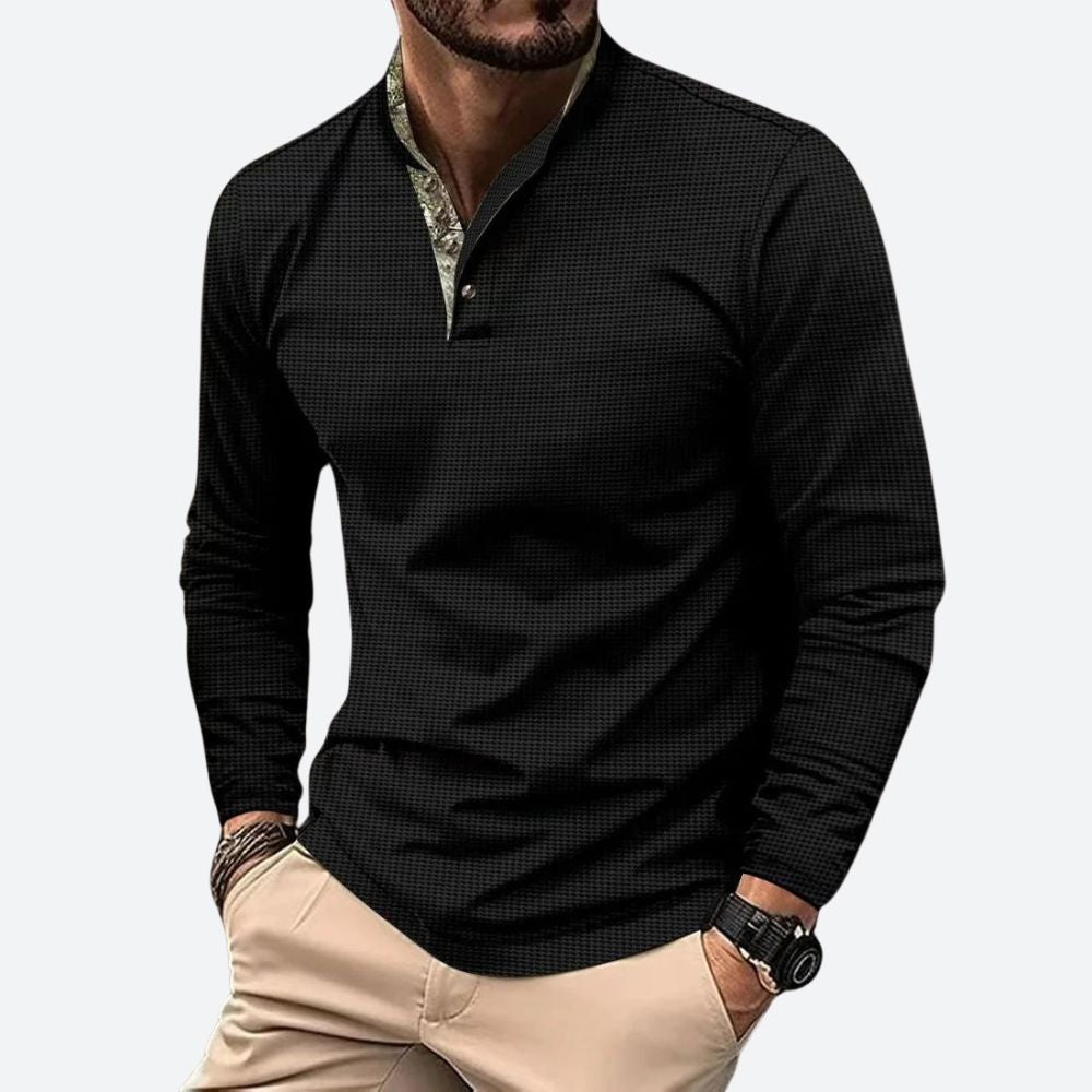 ChicFlex - Stilfuld langærmet polo til mænd | Alsidig stil til enhver lejlighed