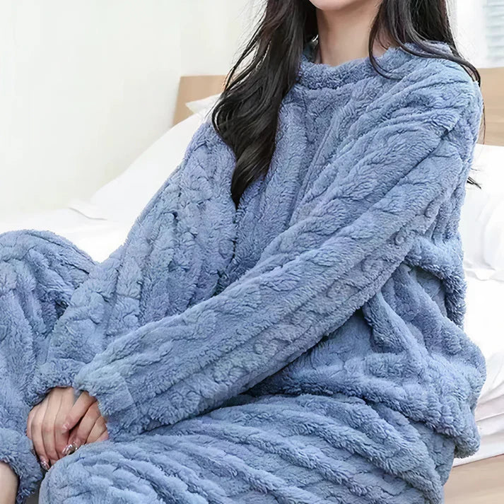 Amaranth - Pyjamassæt i fleece | Perfekt hygge til kolde nætter